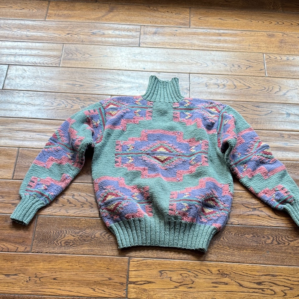 Ralph Lauren Multicolor Patterned Turtleneck Sweater